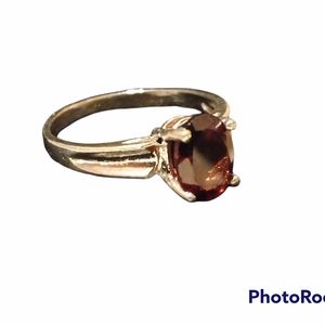 Sterling Silver MOZAMBIQUE Garnet Ring